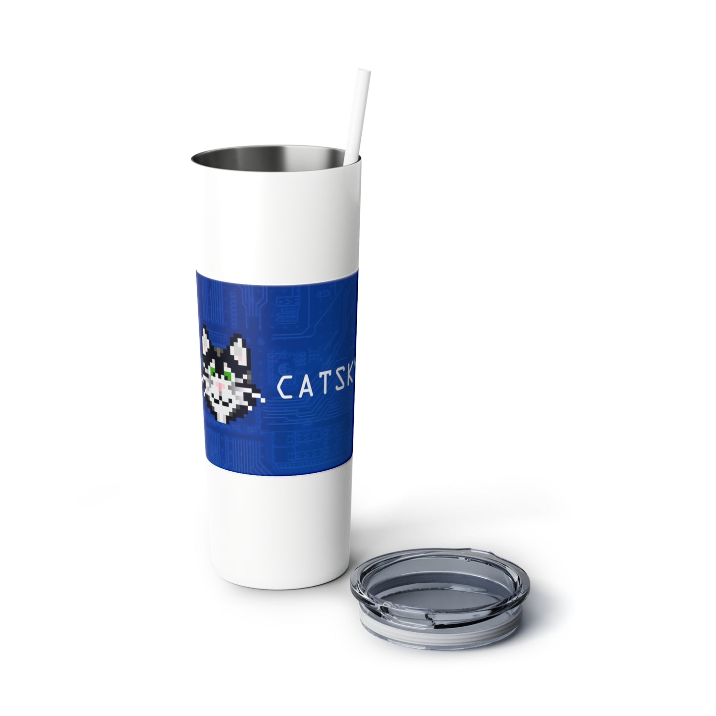 Skinny Steel Tumbler with Straw, 20oz