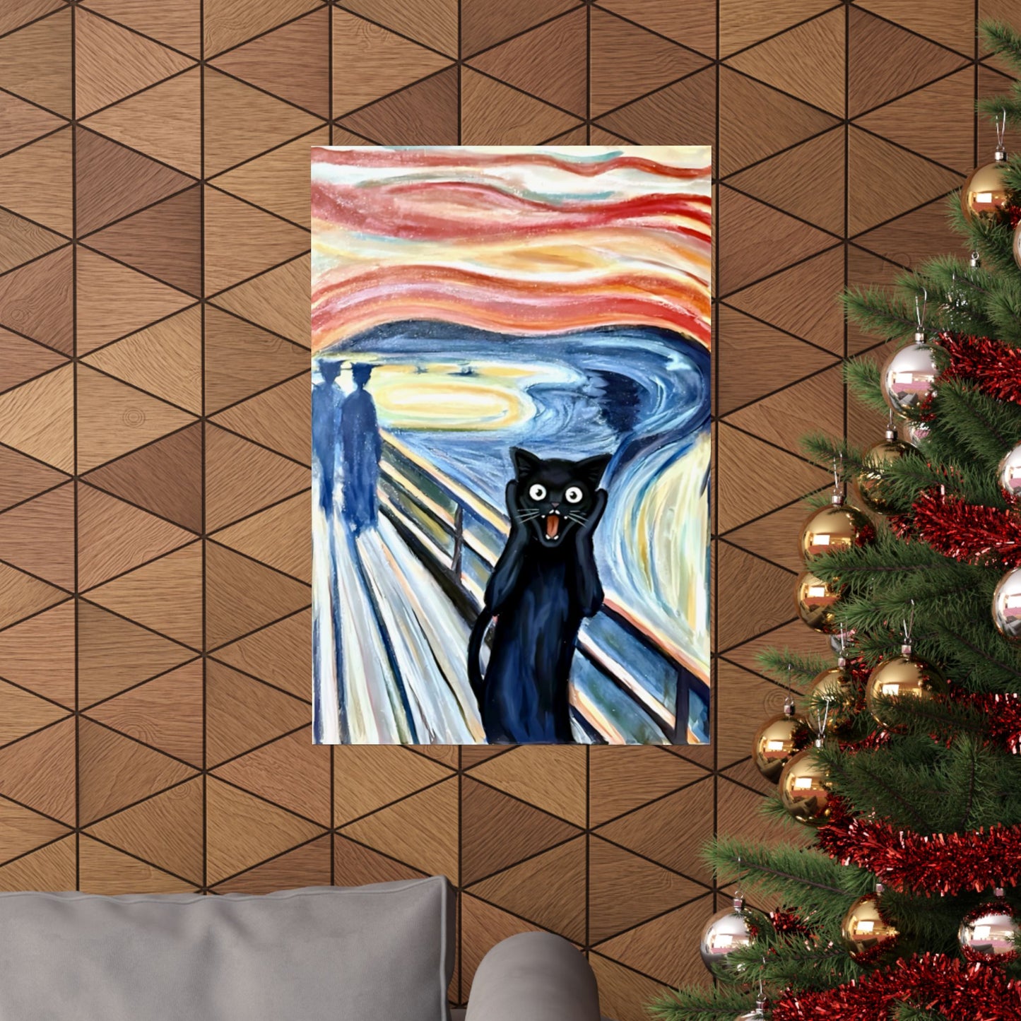 Screaming Cat Poster —The Scream Matte Vertical Art Print