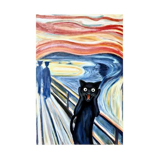 Screaming Cat Poster —The Scream Matte Vertical Art Print