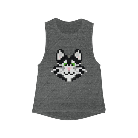 Catsky Crew Women's Flowy Scoop Muscle Tank