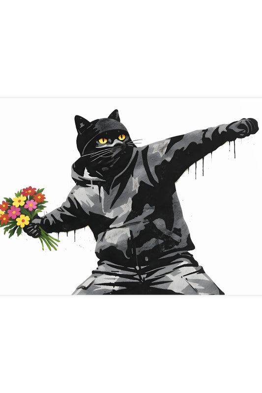 Flower Thrower Cat